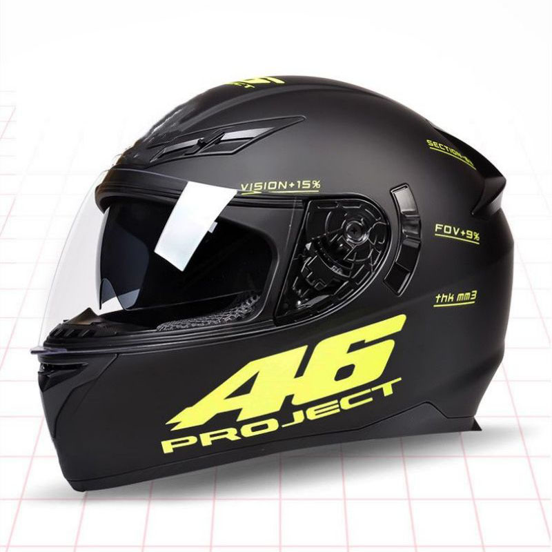 Aspects and features of a motorcycle helmet