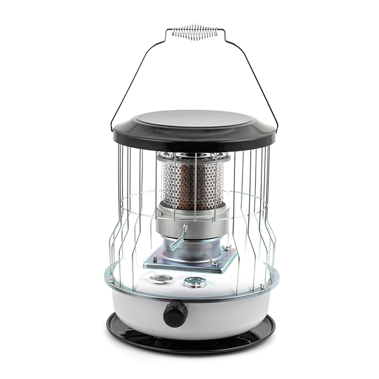 Key components and features of a typical glass chimney kerosene heater