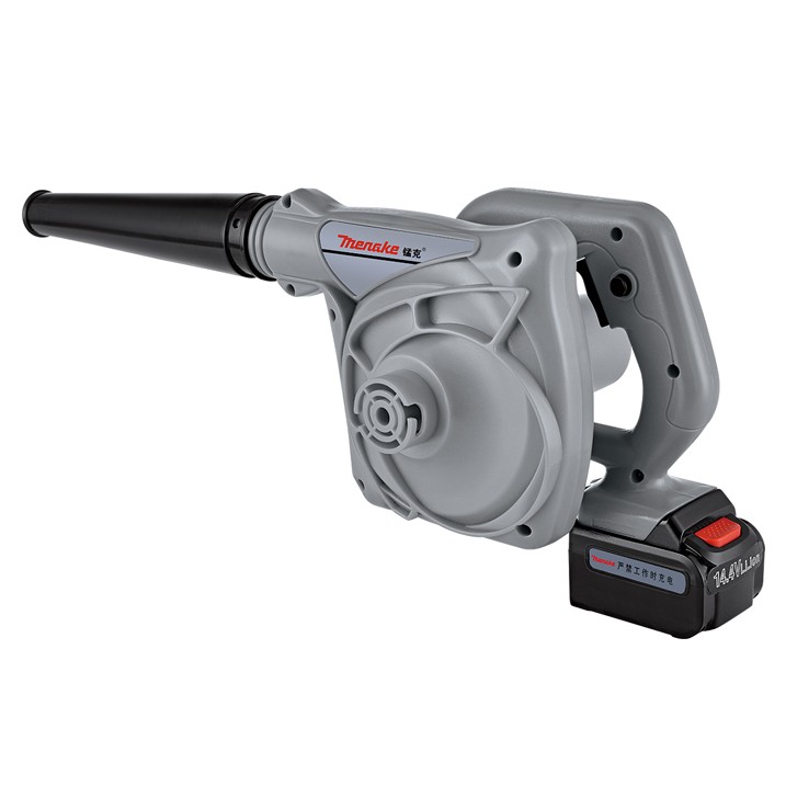 Are there any safety considerations when using a cordless leaf blower